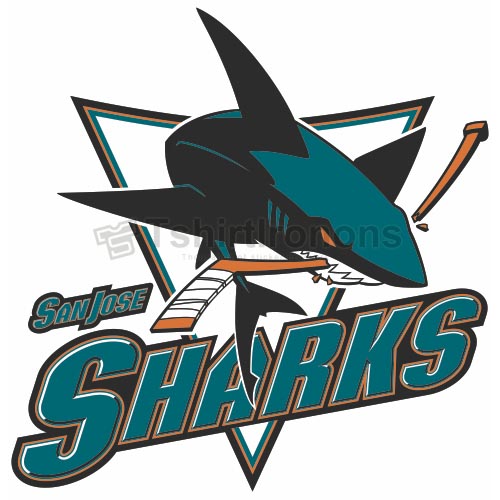 San Jose Sharks T-shirts Iron On Transfers N311